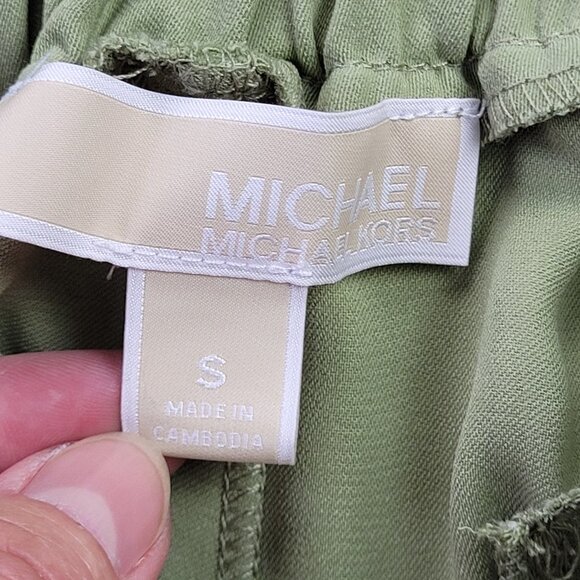 Michael Kors Light green paperback waist high rise belted jogger pants size S - Picture 8 of 12